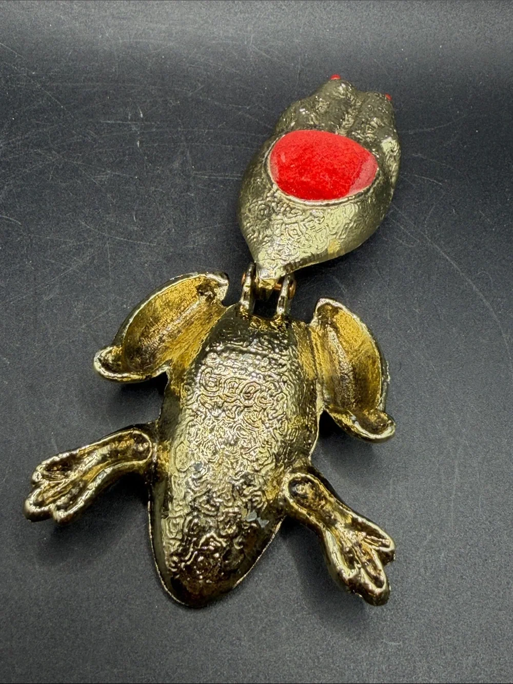 Jameco Vintage Frog Sewing Pin Cushion Metal Trinket Box Hinged Lid Cottagecore